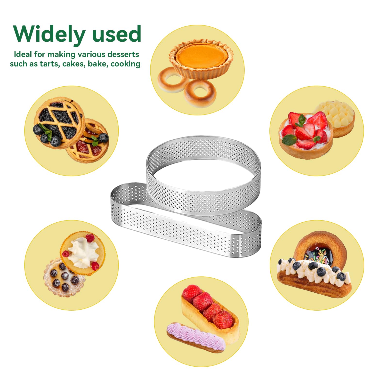 Uncle Jack perforated ring with venting holes for even baking.