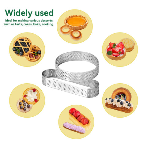 Uncle Jack perforated ring with venting holes for even baking.