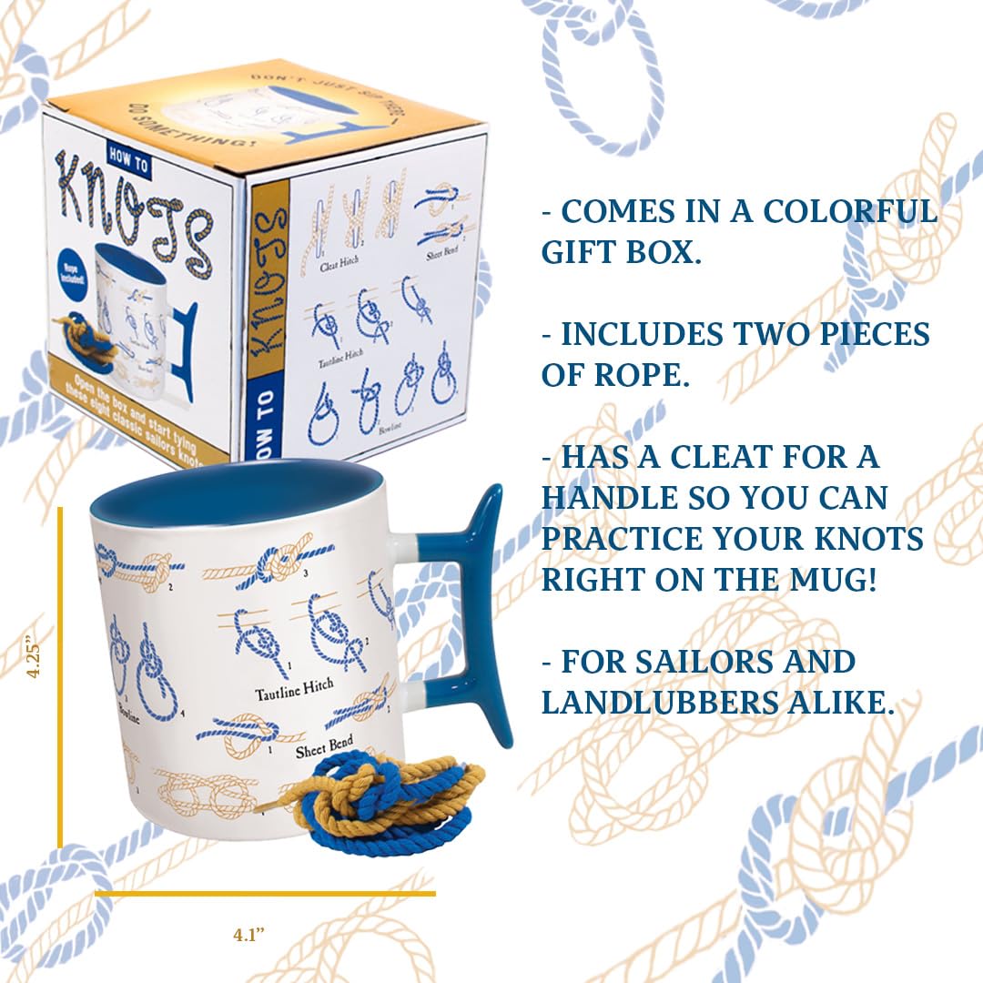 Vibrant gift box presentation makes this mug a thoughtful nautical-inspired gift.