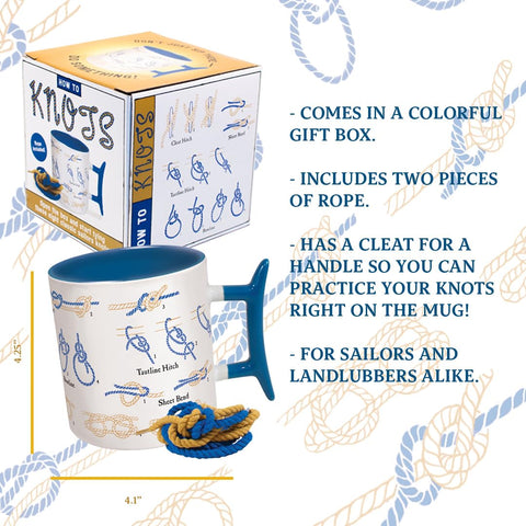 Vibrant gift box presentation makes this mug a thoughtful nautical-inspired gift.