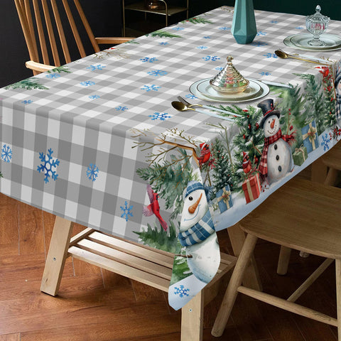 Unibyby winter tablecloth machine washable for easy cleanup after celebrations