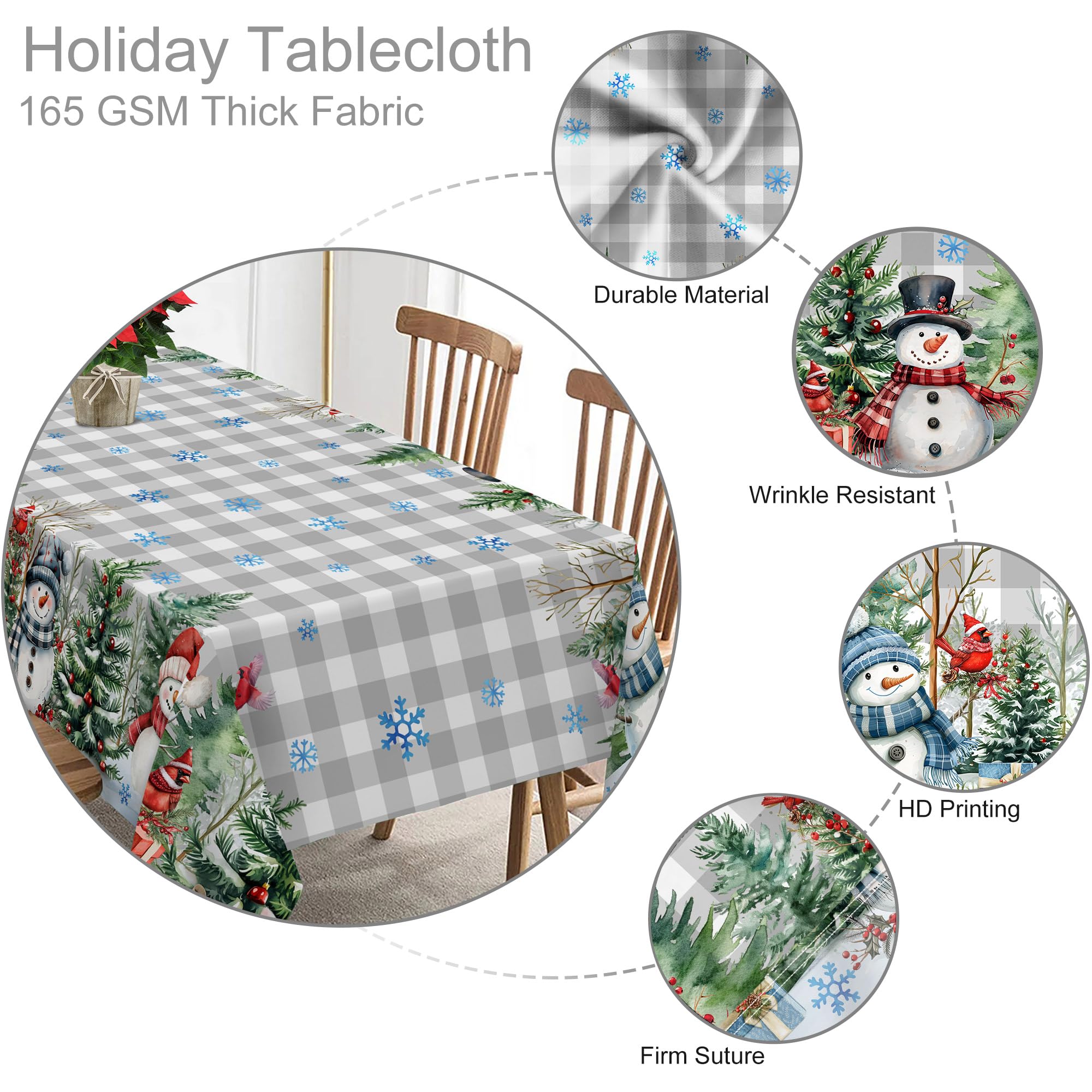 Unibyby winter tablecloth pine trees lift seasonal decor for gatherings