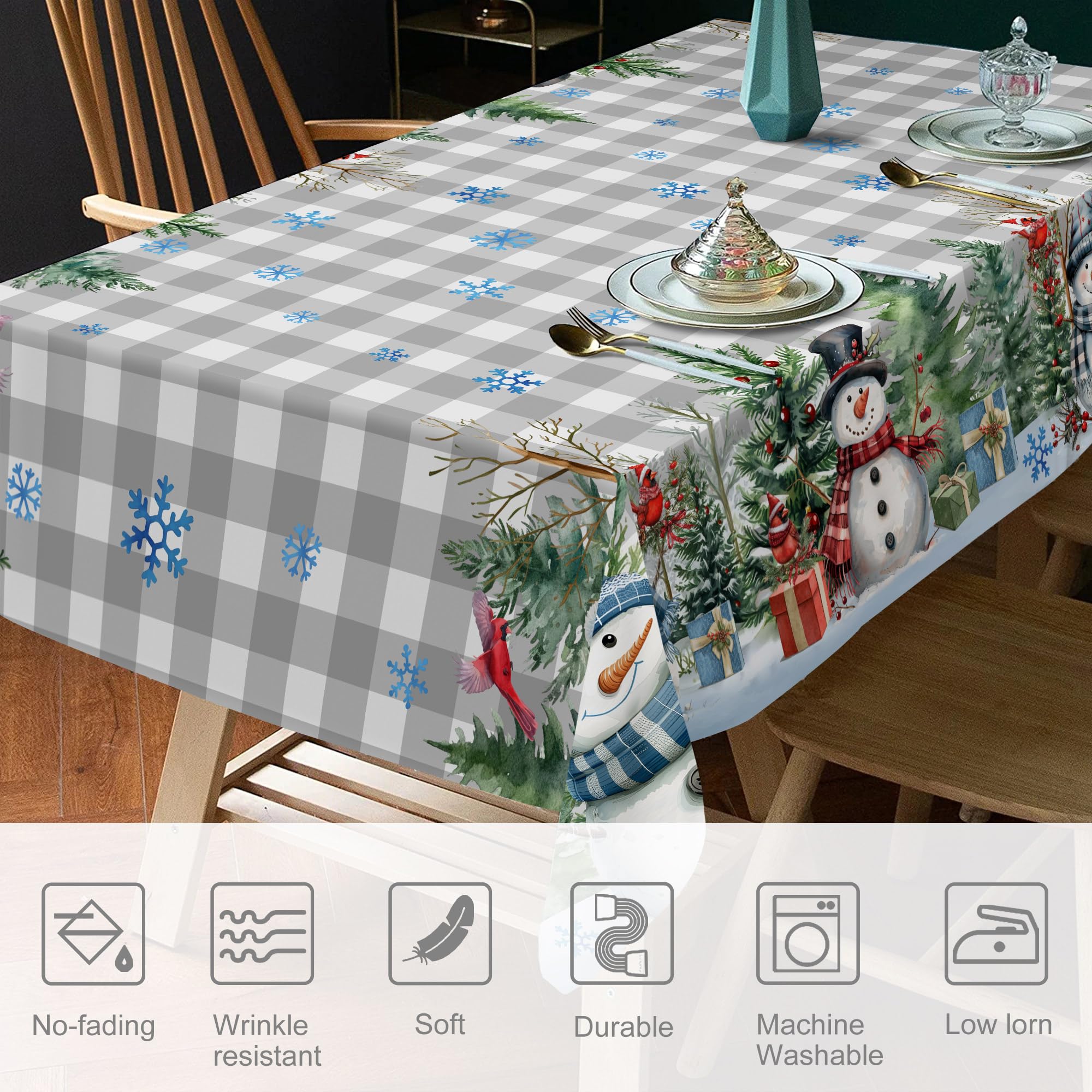 Unibyby winter tablecloth snowman design adds playful charm to meals