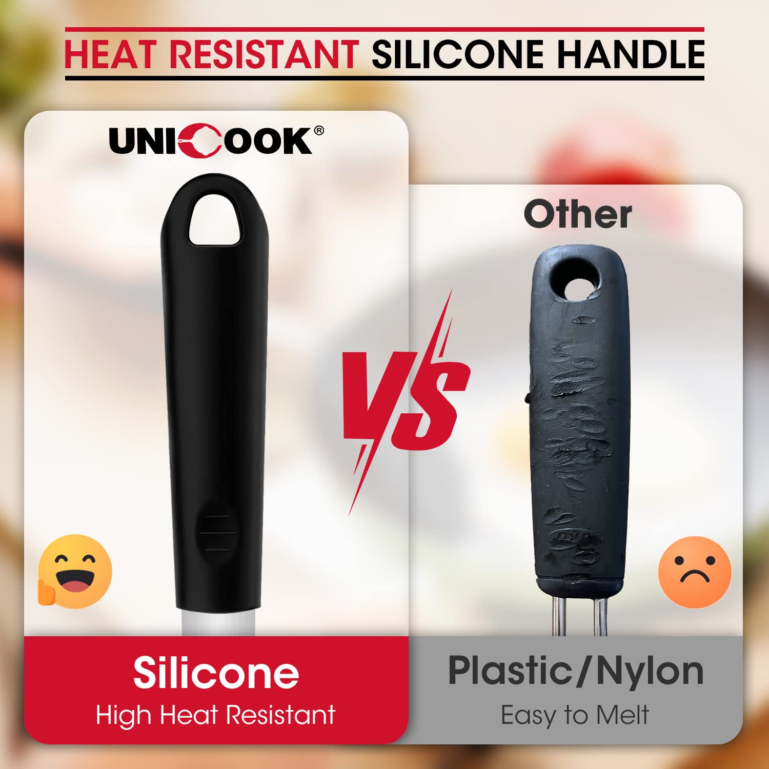 Unicook spatula with stainless-core blends flexibility and durability