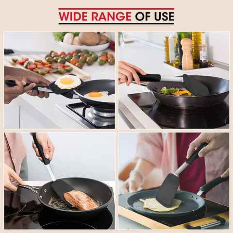 Unicook silicone-head detail shows flexible, heat resistant material.