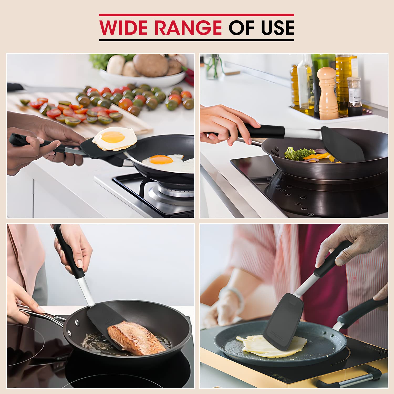 Unicook upgraded silicone spatula small head for precise turning
