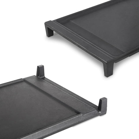 Unidanho cast iron griddle pan provides durable cooking surface.