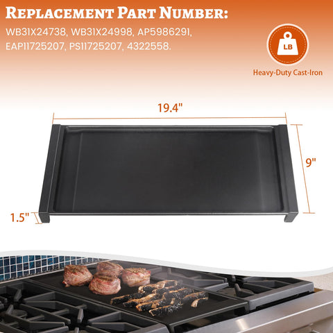 Unidanho cast iron griddle is easy to clean after cooking.