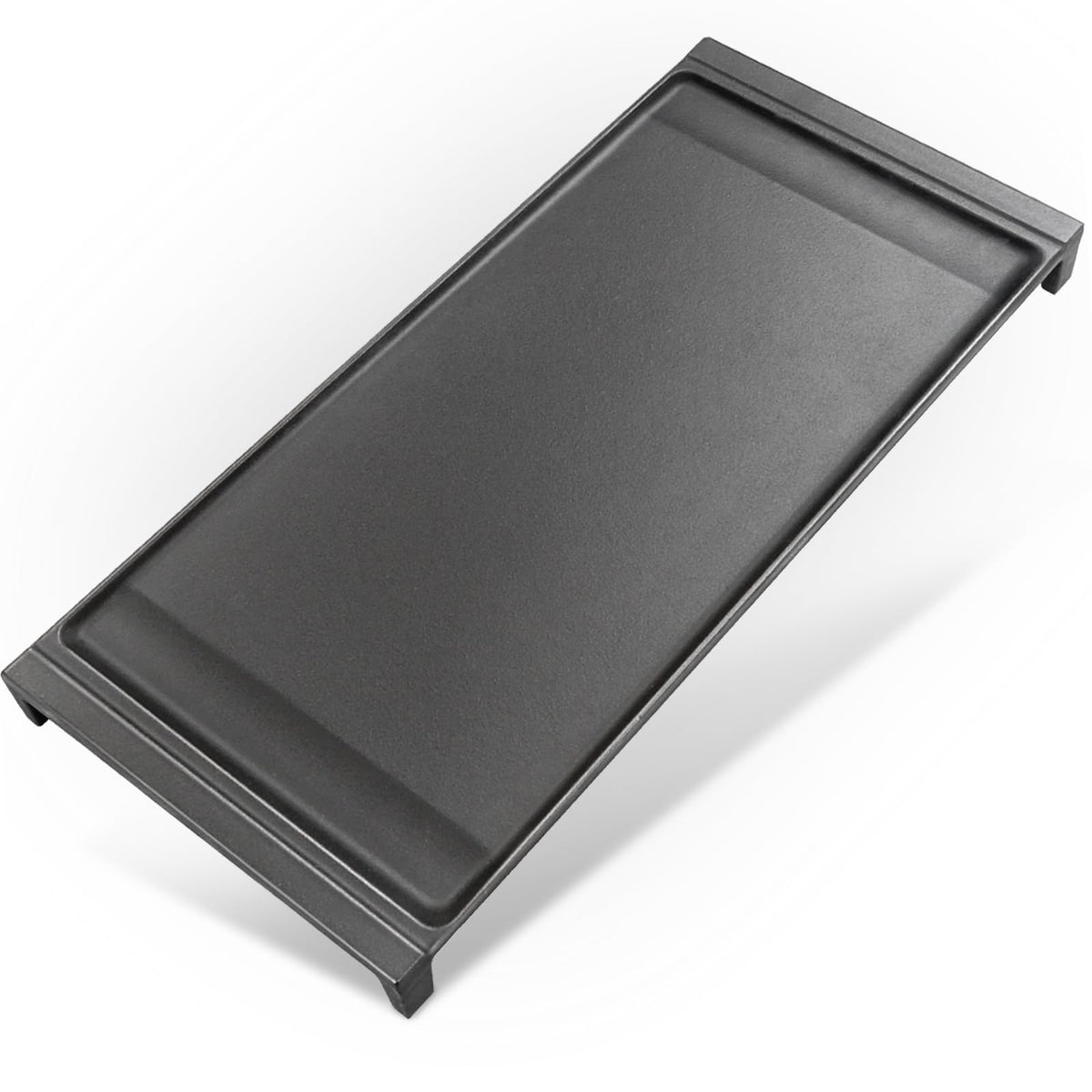 Unidanho stove top griddle plate on GE stove for even heating.