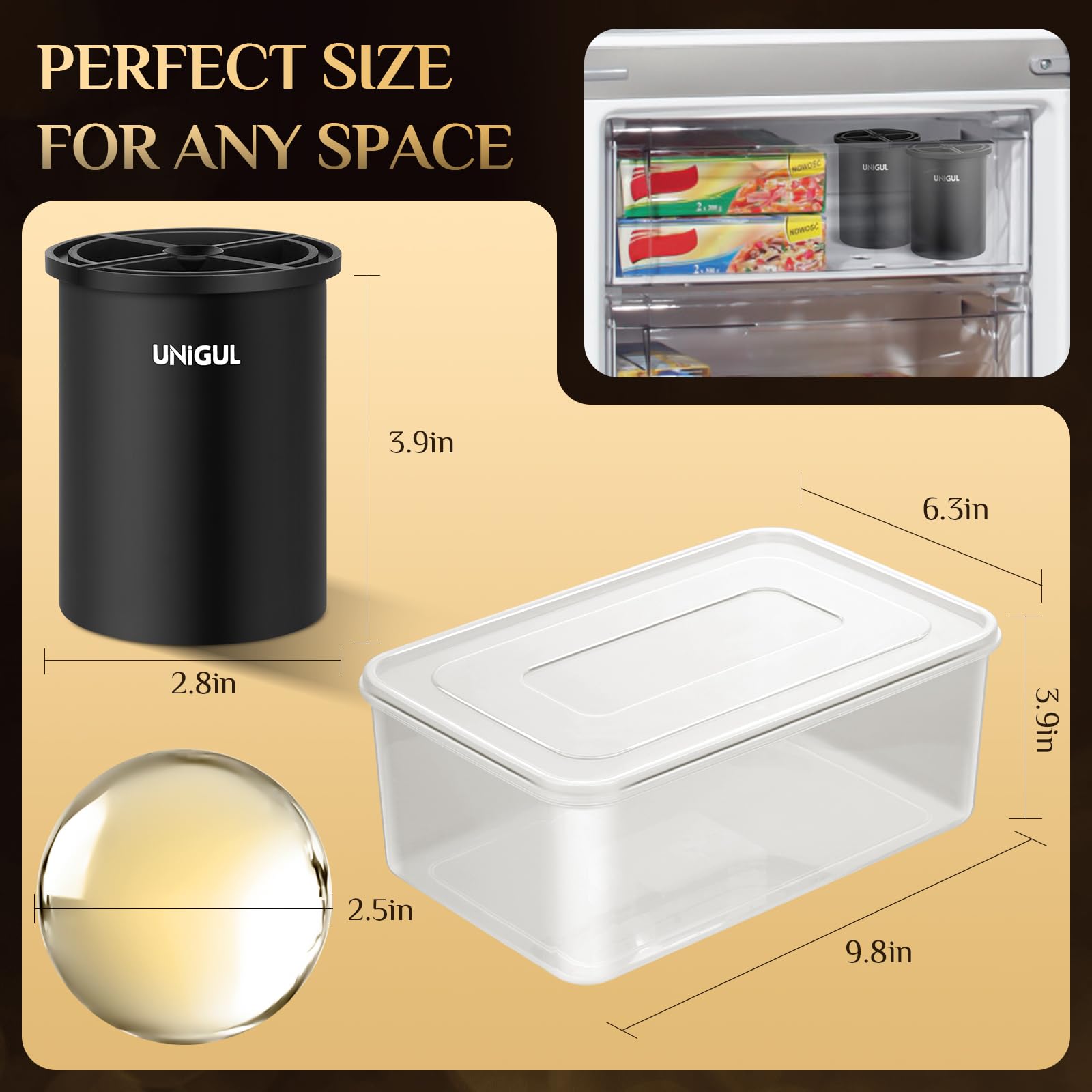Unigul gift-pack bourbon ice maker for entertaining