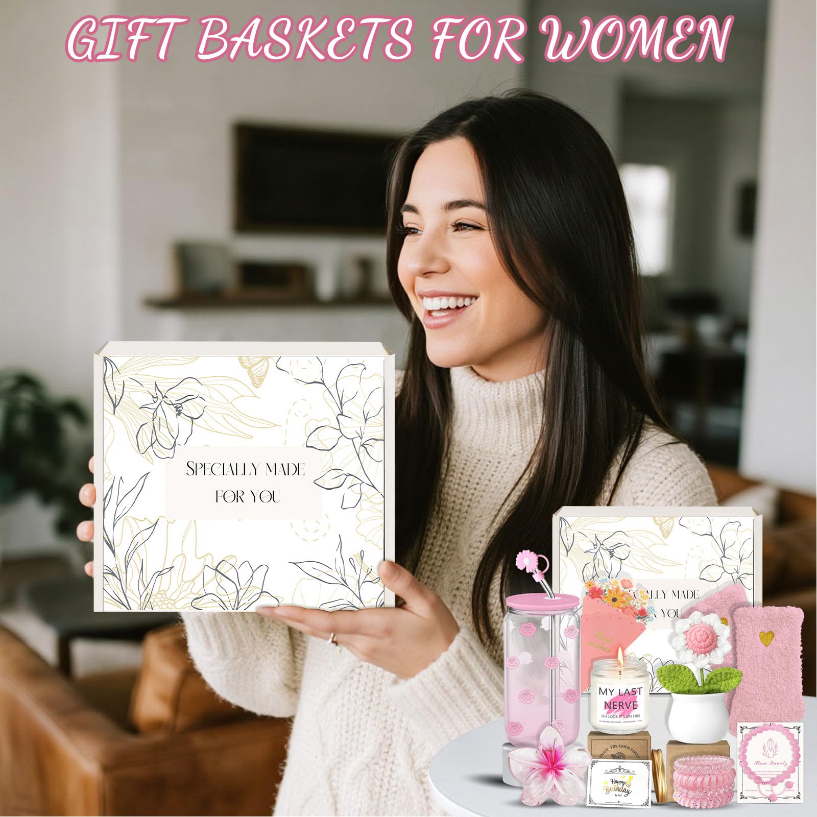 Unipinkart bouquet greeting card and birthday card for ready-to-gift presentation.