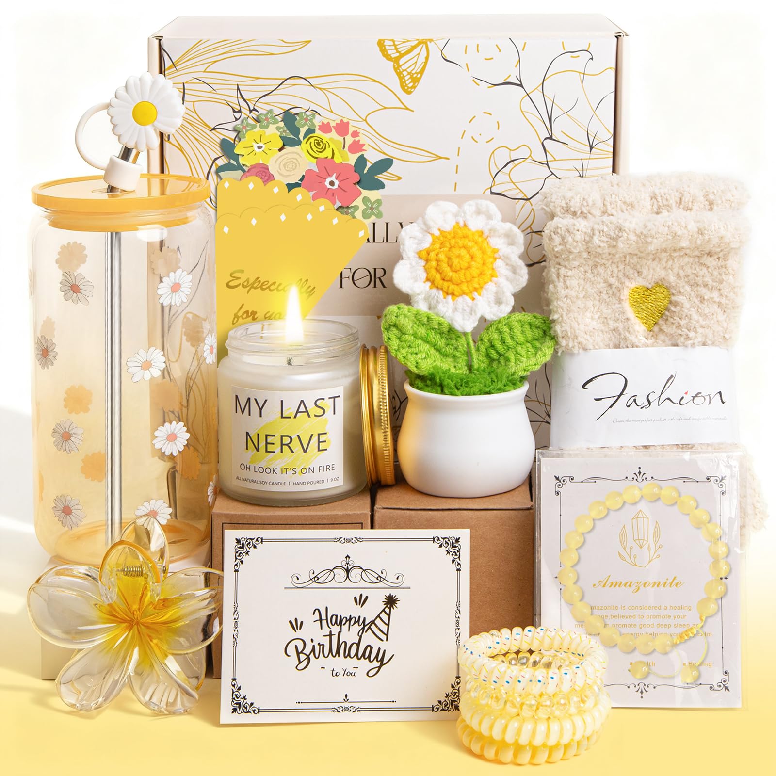 Unipinkart daisy box yellow packaging, ideal gift presentation