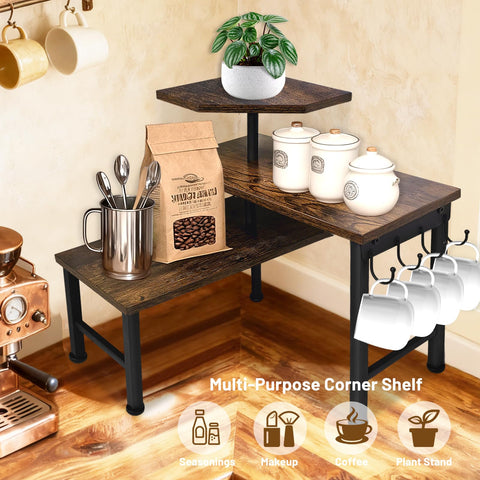 Uniqcovosa kitchen countertop organizer setup shown for quick setup.