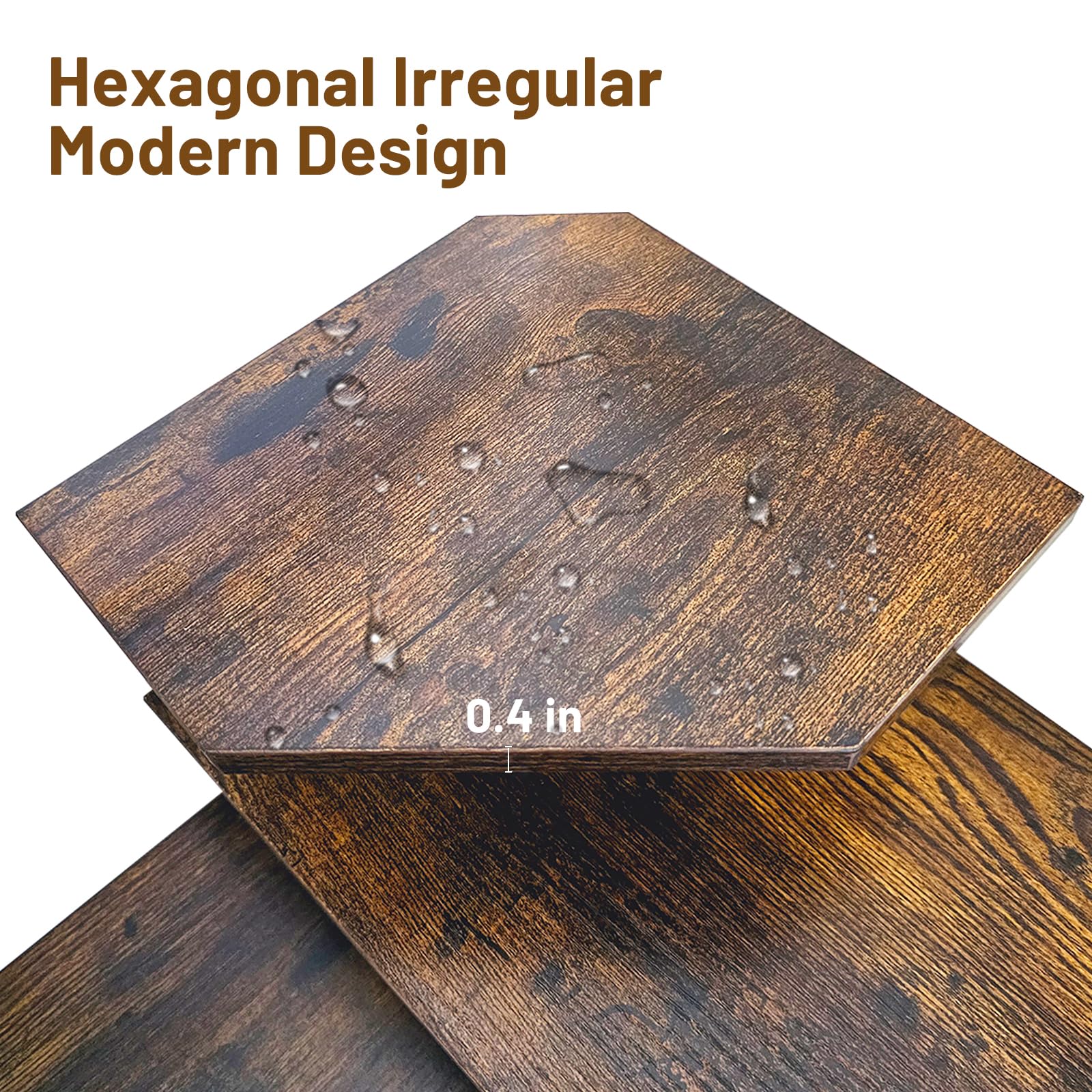Uniqcovosa non-slip feet protect countertops while keeping shelves stable.