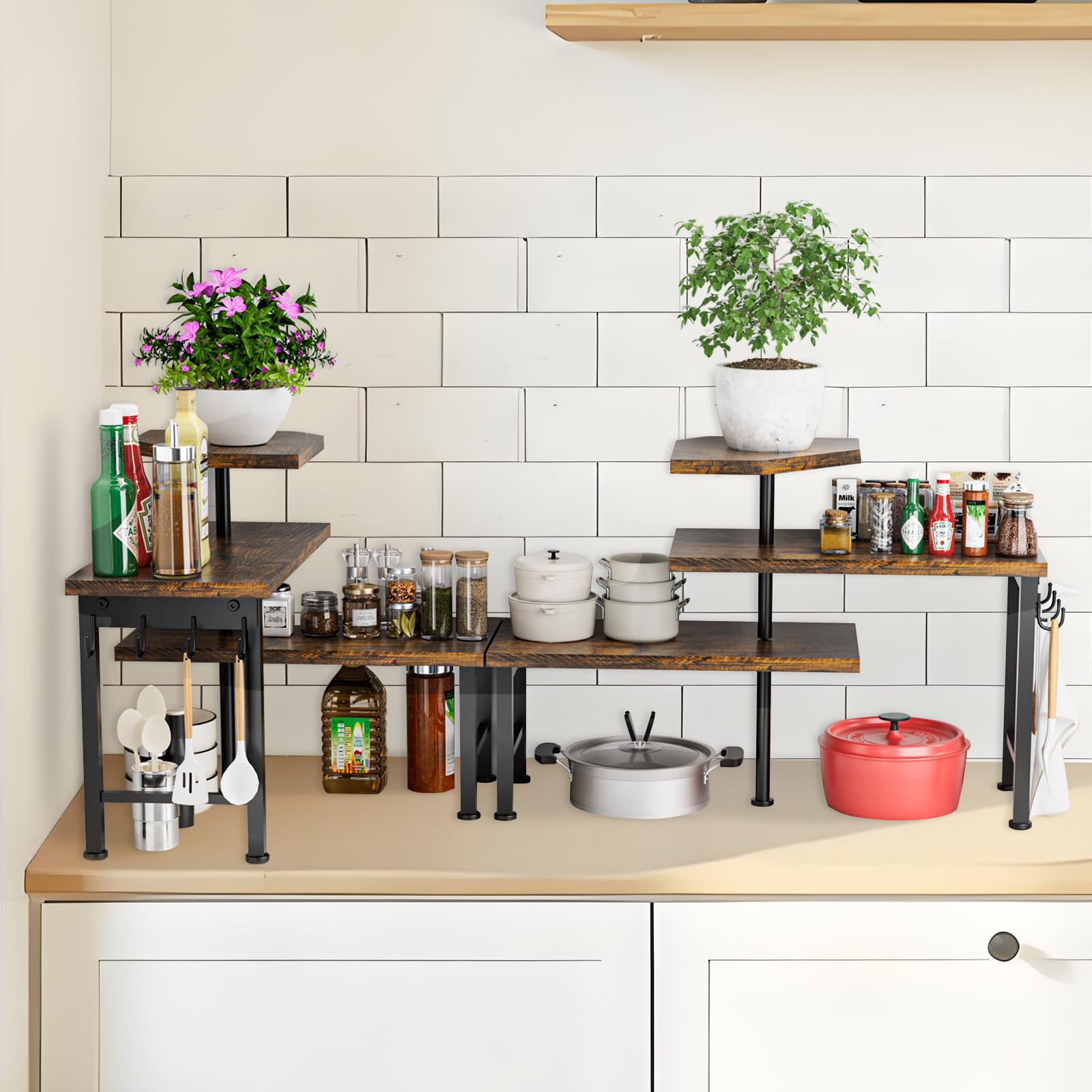 Uniqcovosa versatile organizer for spices, coffee area, desk, or plants.