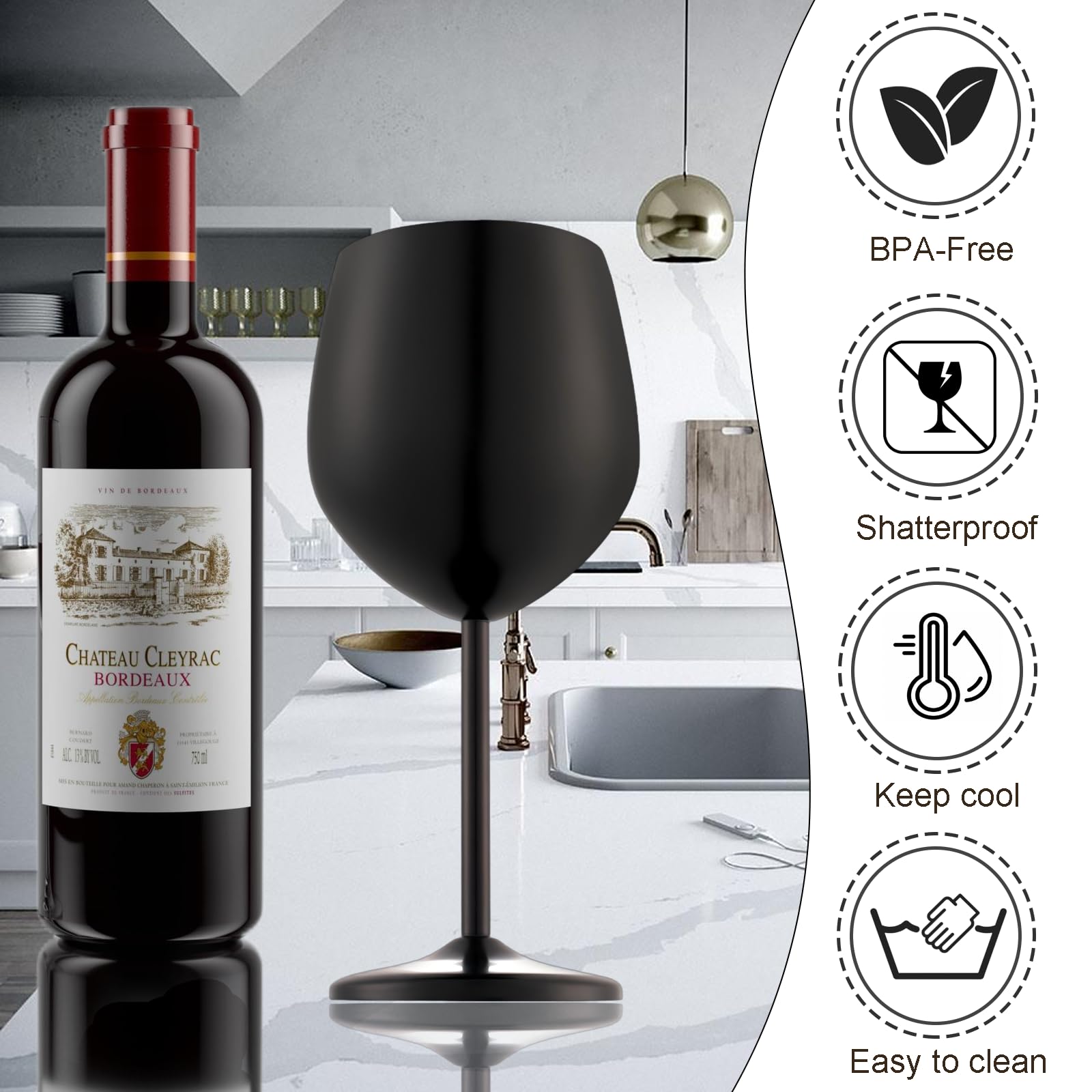 UNISWEET gift-ready packaging for elegant wine glass set