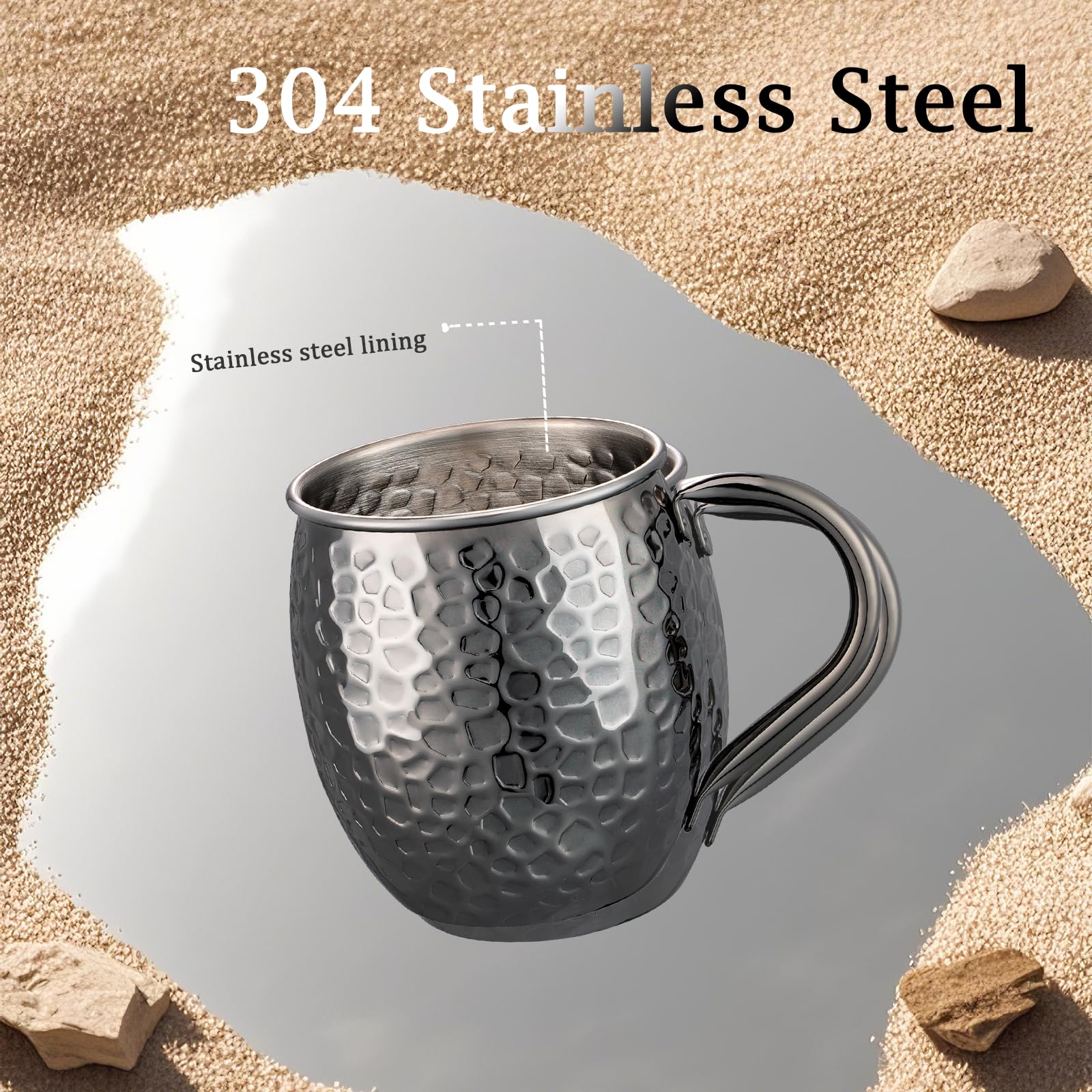 UNISWEET mugs offer 18-ounce capacity for generous pours.