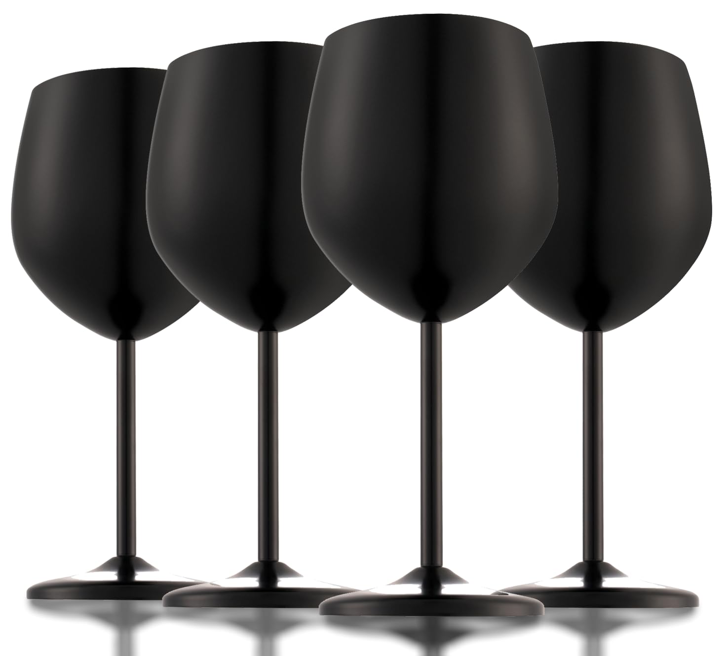 UNISWEET outdoor and poolside friendly steel wine glasses for travel