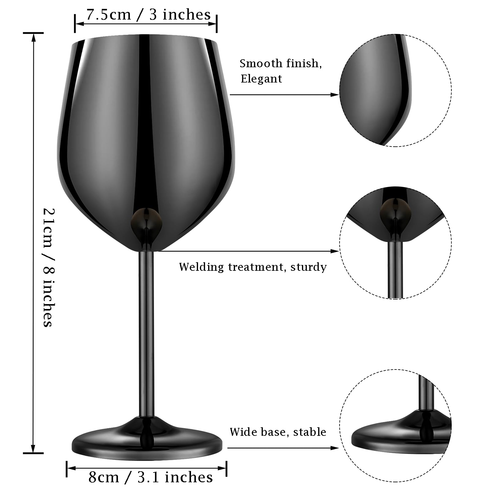 UNISWEET unbreakable wine glasses emphasizing travel and camping durability.
