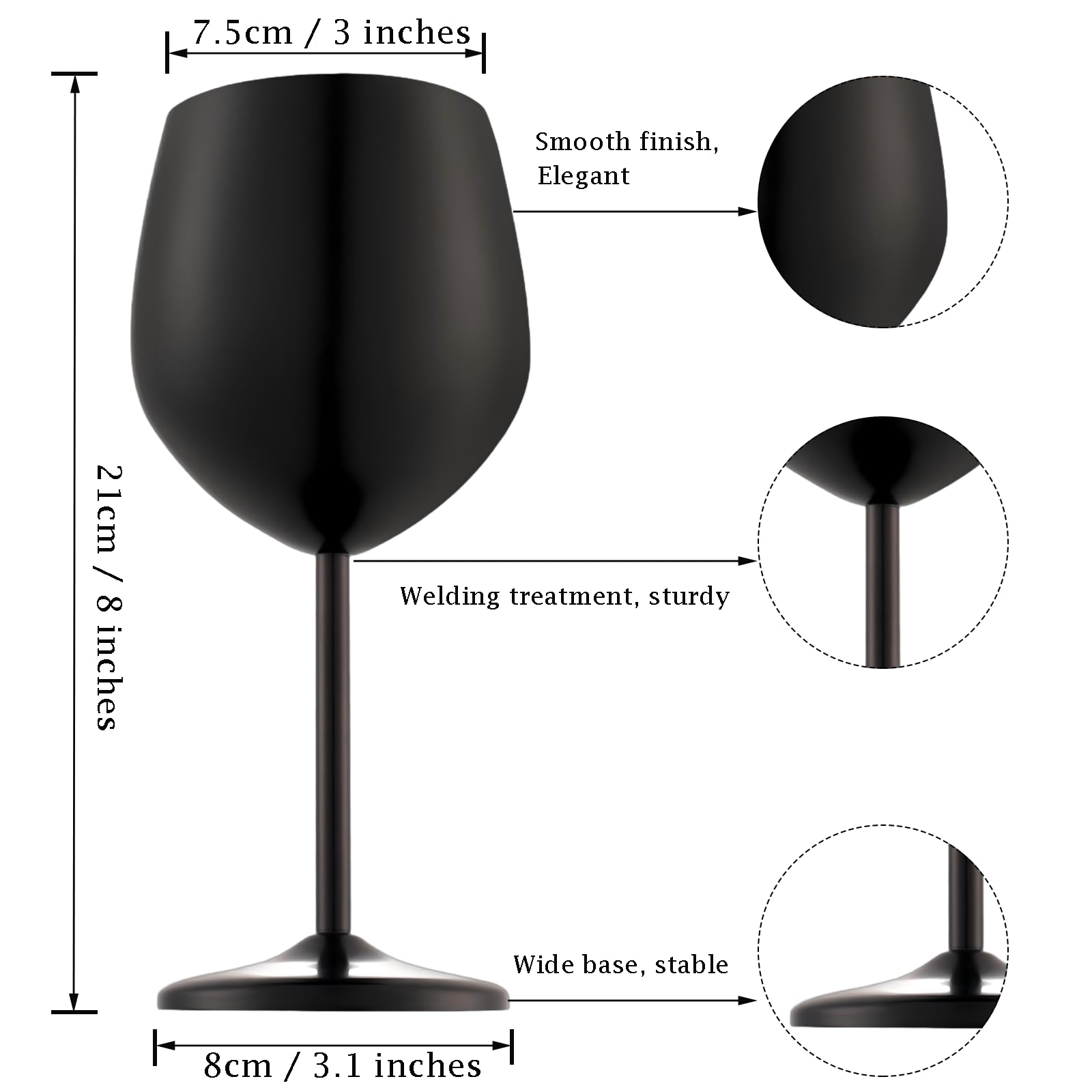 UNISWEET weighted flat base for stable sipping
