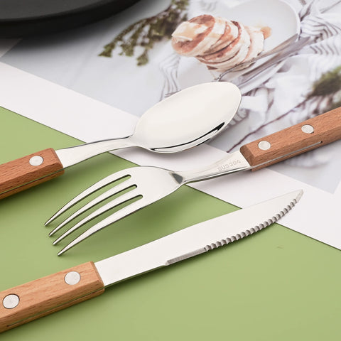 Uniturcky ergonomic square handle design provides comfortable grip during meals.