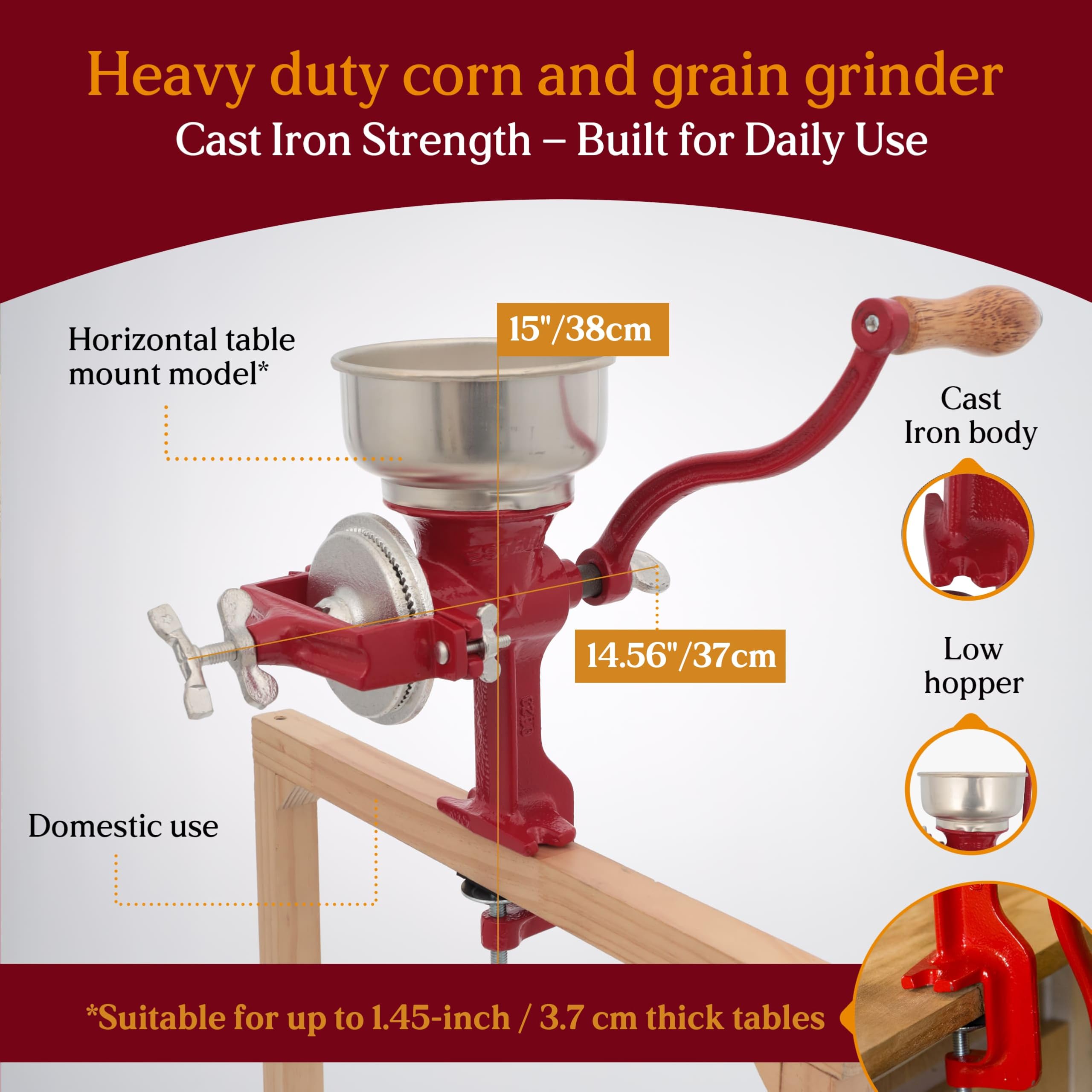Universal Estrella on-counter setup for hands-on milling and fresh flavors.