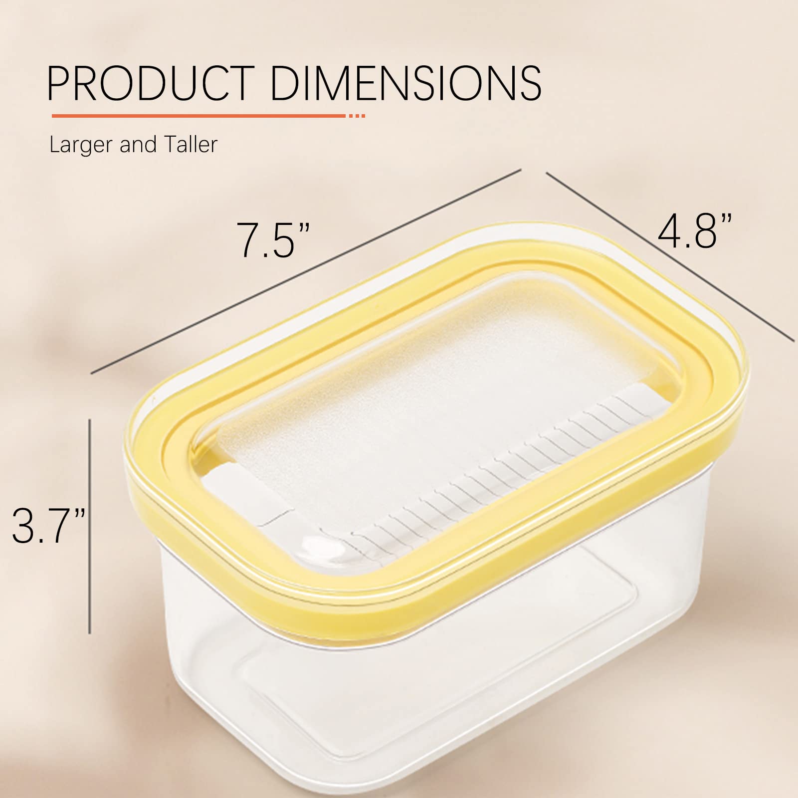 UNIVIVO butter dish cutting action shows clean slices for easy meal prep