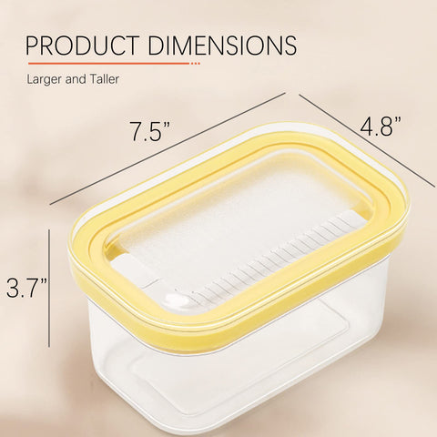 UNIVIVO butter dish cutting action shows clean slices for easy meal prep