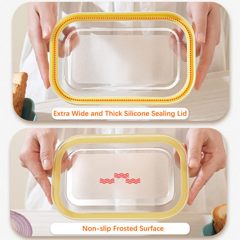 UNIVIVO butter dish stacked compactly for easy portioning