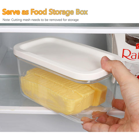 UNIVIVO transparent butter dish on fridge shelf keeps contents visible.