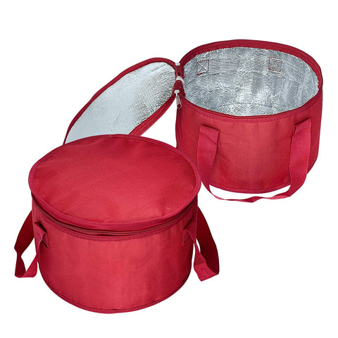 Unknown 2Pack oversized round lunch bag closed, keeps meals hot or cold during commutes.