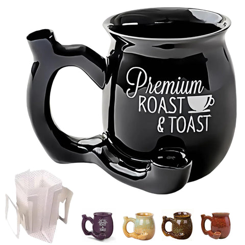 unkzyzn Wake and Bake mug shows a black coffee pot shape for stylish daily coffee.