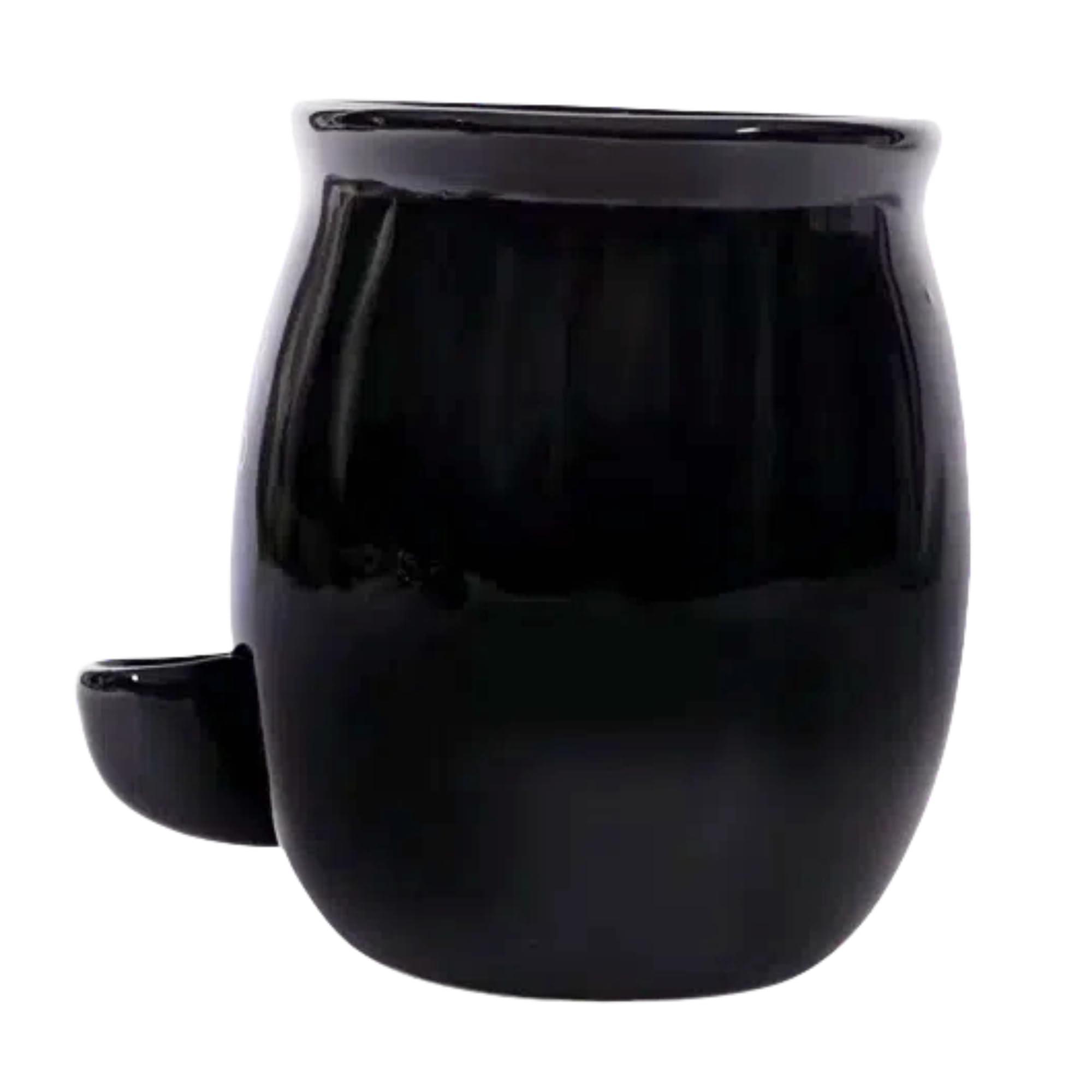 unkzyzn Wake and Bake mug's glossy glaze resists staining through daily use in black.