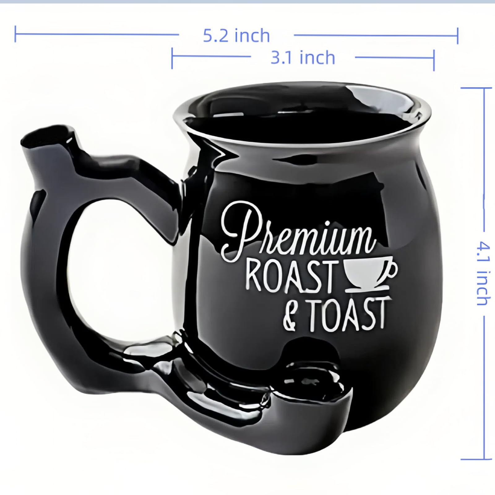 unkzyzn Wake and Bake mug uses lead-free ceramic for safe everyday use in black.