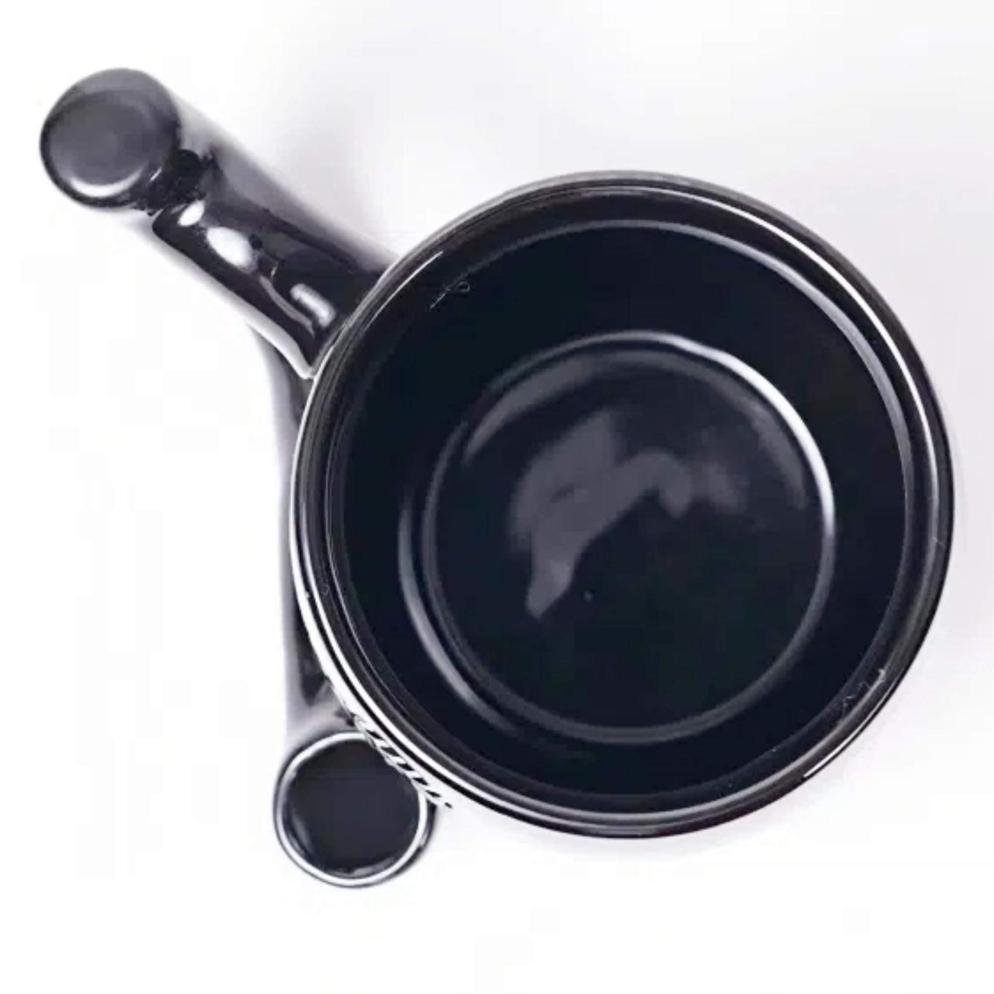 unkzyzn Wake and Bake mug is microwave-safe black mug for quick reheats.