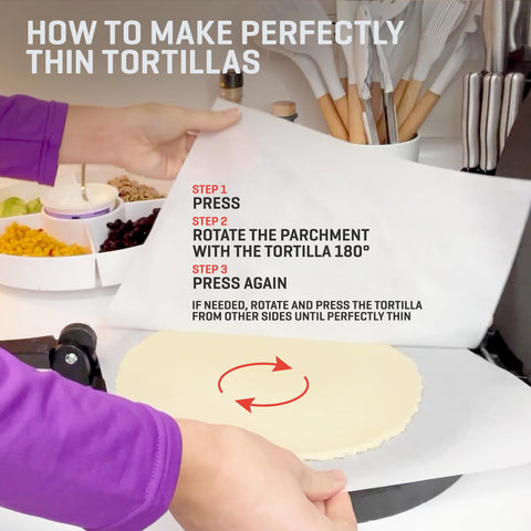 Uno Casa tortilla press compact design ideal for camping tortillas.