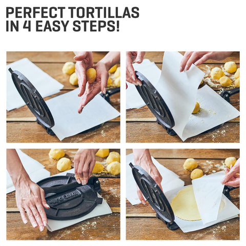 Uno Casa parchment sheets included for effortless dough release