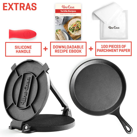 Uno Casa pre-seasoned iron with non-stick performance and easy cleanup