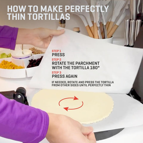 Uno Casa cast iron press in a busy kitchen for frequent use.