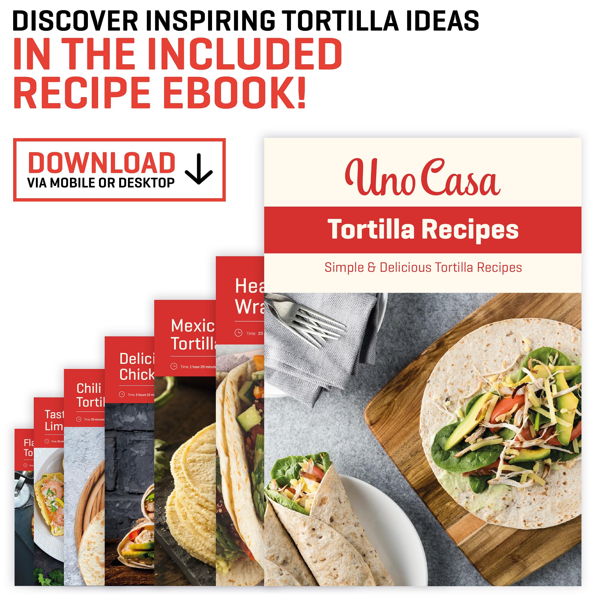 Uno Casa tortilla press on stovetop for quick, even cooking