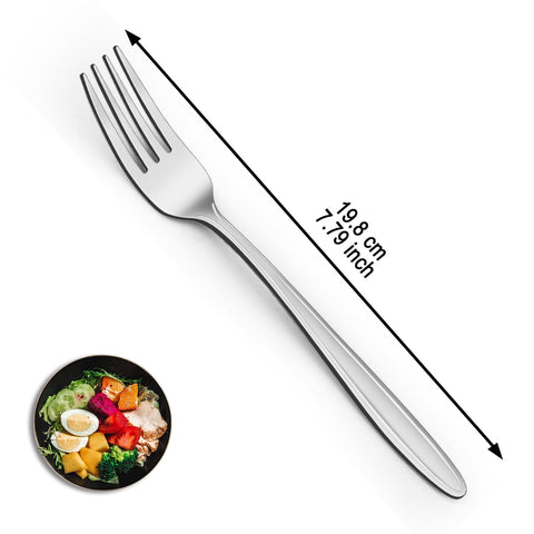 Unokit forks with mirror-polished handles offering elegant dining and easy cleaning
