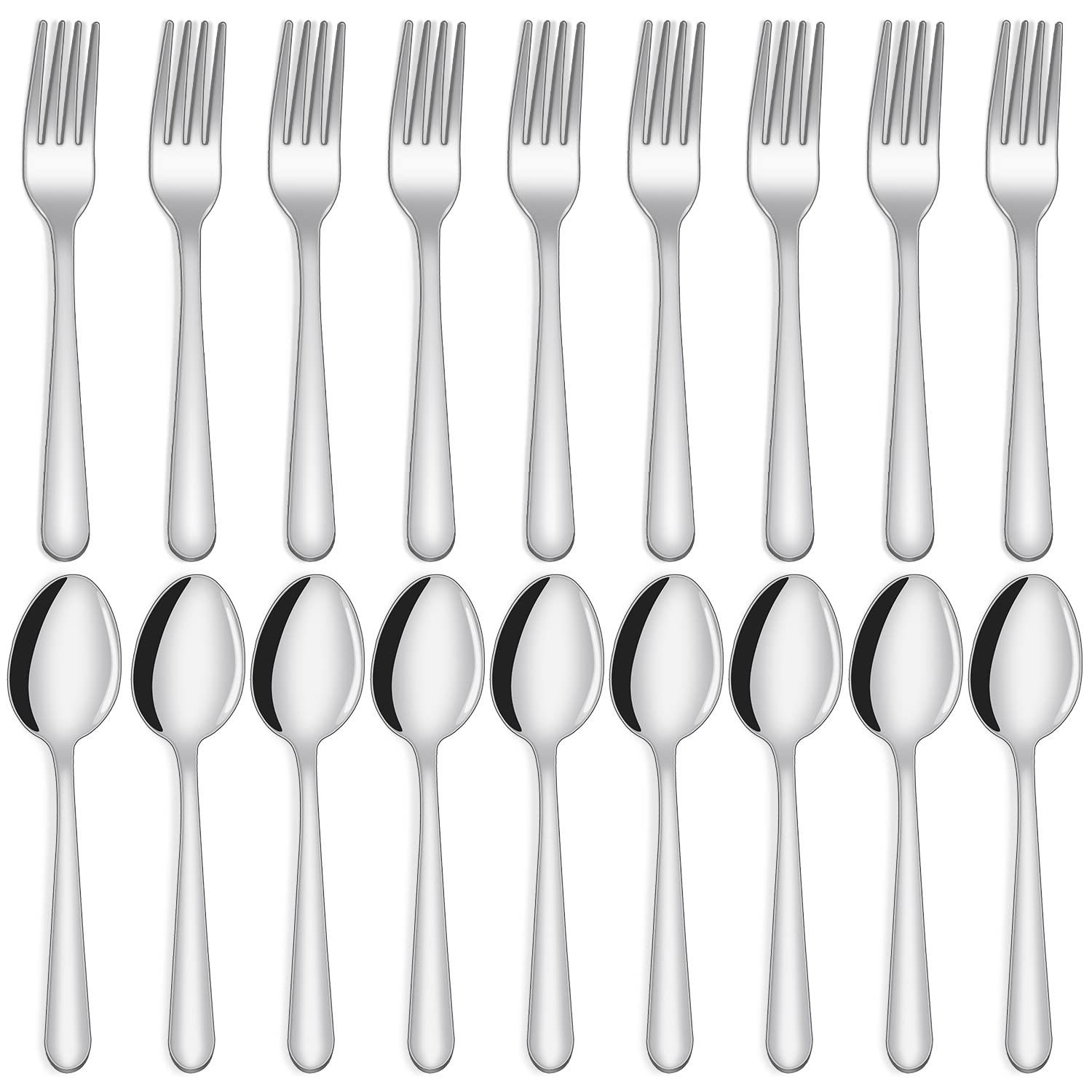Unokit 24-piece silverware set on table for everyday dining.