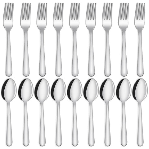 Unokit 24-piece silverware set on table for everyday dining.