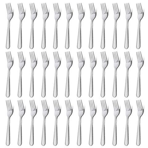 Unokit 36-piece dinner forks, 7.1 inch, polished finish for elegant everyday meals