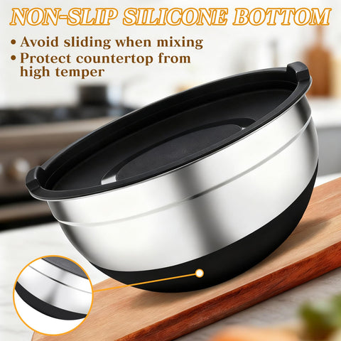 Unokit nesting design bowls saving cabinet space for organized kitchen