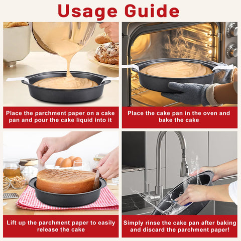 Unokit 8-inch pans bake evenly for a golden crust and soft crumb
