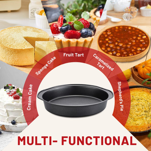 Unokit round cake pan surface is easy to clean after use