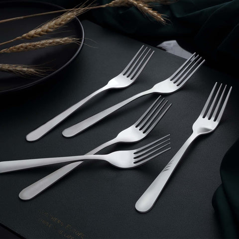 Unokit smooth-edge forks protect mouths during meals.