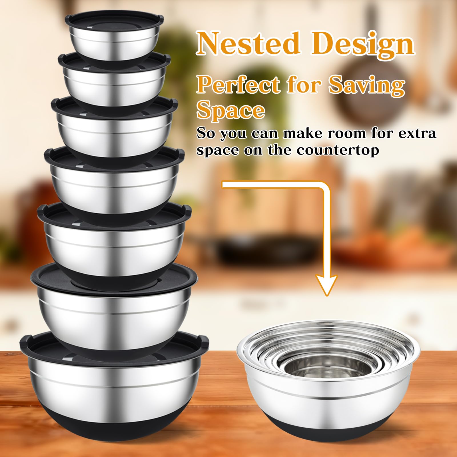 Unokit stainless steel interior resists stains and cleans easily
