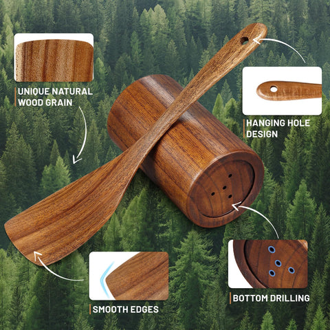 Unokit teak spatula and turner designed for non-stick pans
